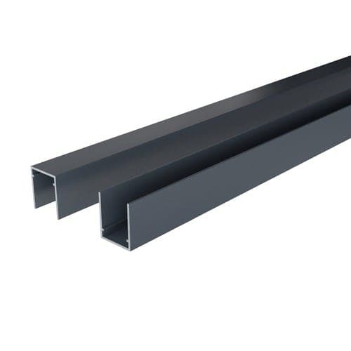 terras & trends Fence aluminium u-lijst start/top lengte 175 cm 2,5x3,0 cm zonder connectors RAL 7016 antracietgrijs