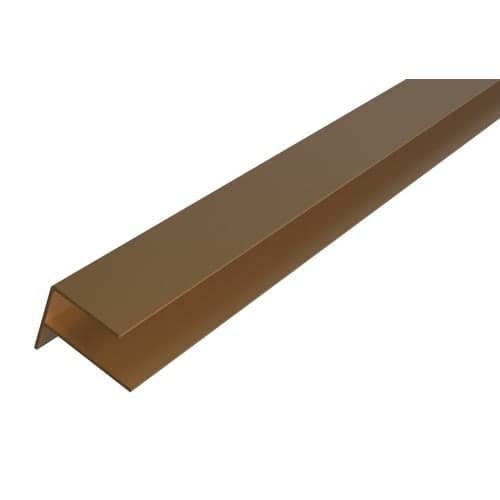WEO35-60 aluminium F-profiel 6,5x8x300 cm teak