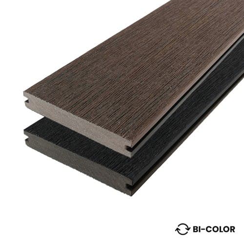 terras & trends Deck 400x13,8x2,25 cm massief vintage graphite/wenge