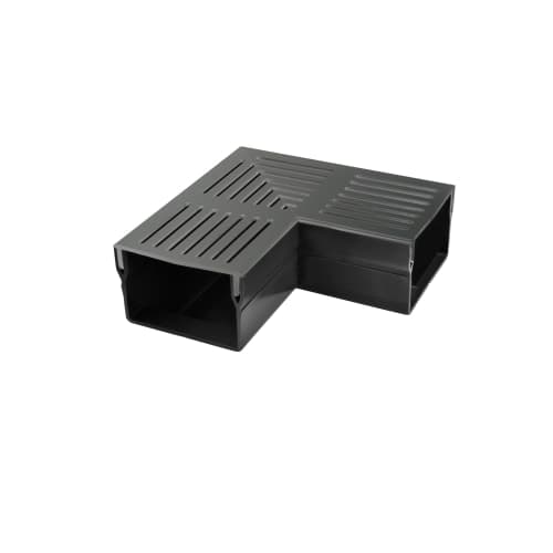 terras & trends drain 50/100 hoekstuk met zwart aluminium rooster