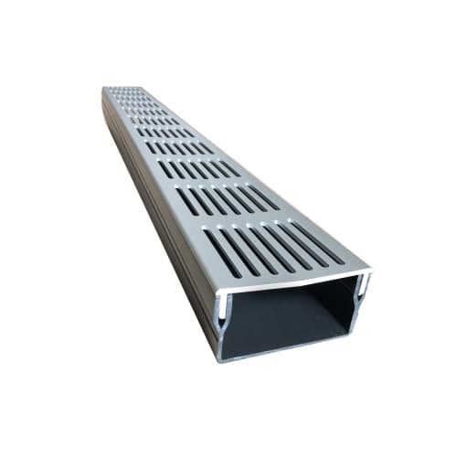 terras & trends drain 50/100 grijs aluminium rooster 1000 mm