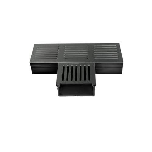 terras & trends drain 50/100 T-stuk met zwart aluminium rooster