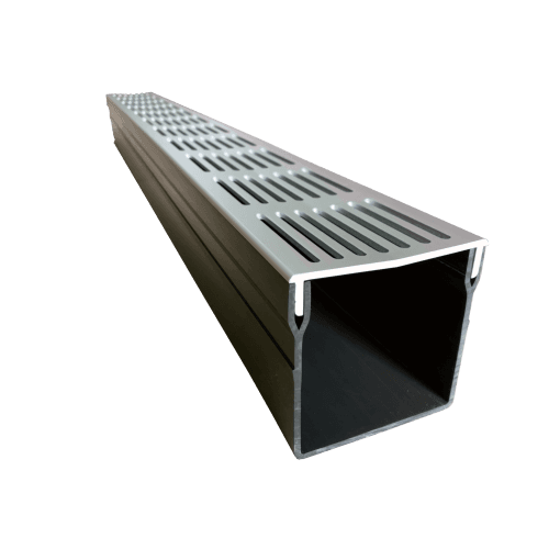 terras & trends drain 100/100 grijs aluminium rooster 1000 mm