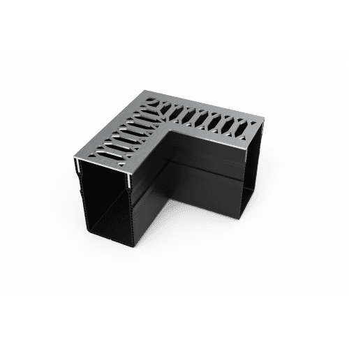 terras & trends drain 65/100 hoekstuk met viking inox rvs rooster