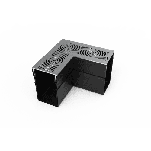 terras & trends drain 65/100 hoekstuk met falcon inox rvs rooster