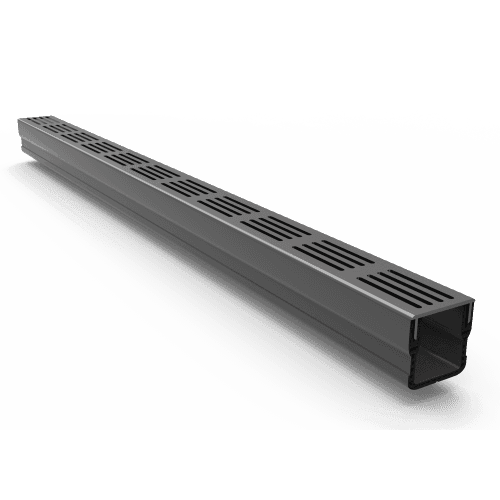 terras & trends drain mini 65/60 zwart aluminium rooster 1000 mm