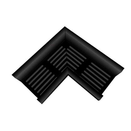 terras & trends topstone hoekstuk met zwart aluminium rooster