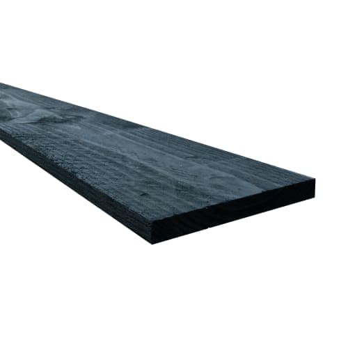 Douglas fijnbezaagde potdekselplank 2,2x20x400 cm Zwart gespoten