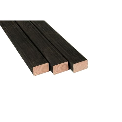 Douglas geschaafde regel gedroogd 4,5x7x400 cm zwart