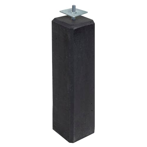 Betonpoer 15x15x60 cm recht verzinkt verstelbaar antraciet