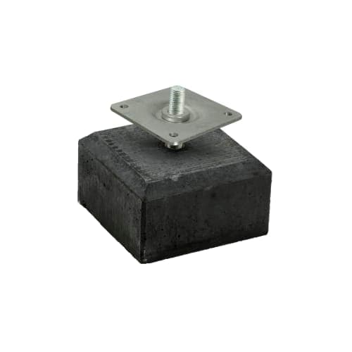 Betontegel 18x18x10 cm recht flexibele stelplaat M20 antraciet
