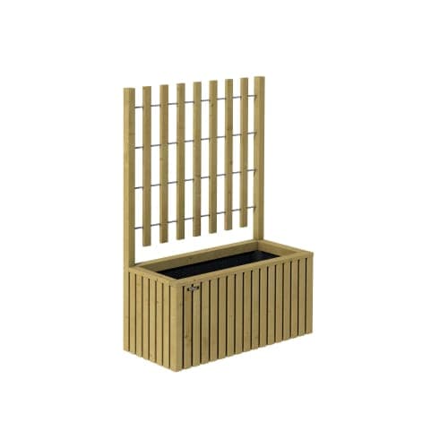 Trellis bloembak Elan 130 Excellent 89x42x42 cm hoogte 130 cm groen geïmpregneerd