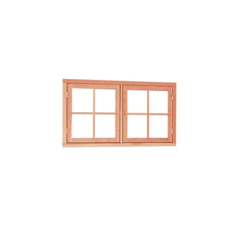 Redvision dubbel uitzetraam 136x77 incl.beslag