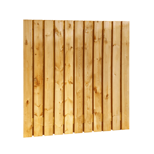 Grenen geschaafd plankenscherm 15 mm 180x180 cm verticaal recht groen geïmpregneerd 23 planks
