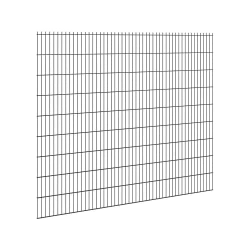 Hillfence metalen scherm dubbele staafmat 250x103 cm zwart