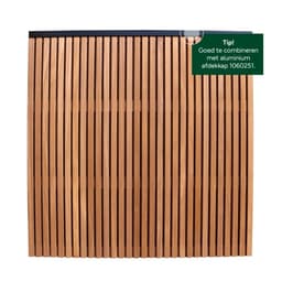 Thermovision Ayous geschaafd latten scherm recht horizontaal/verticaal 180x180 cm 5