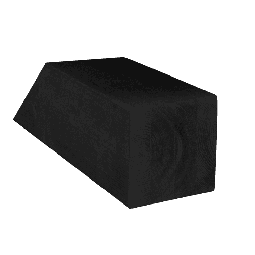 Vuren paal geschaafd verlijmd 14x14x400 zwart gedompeld