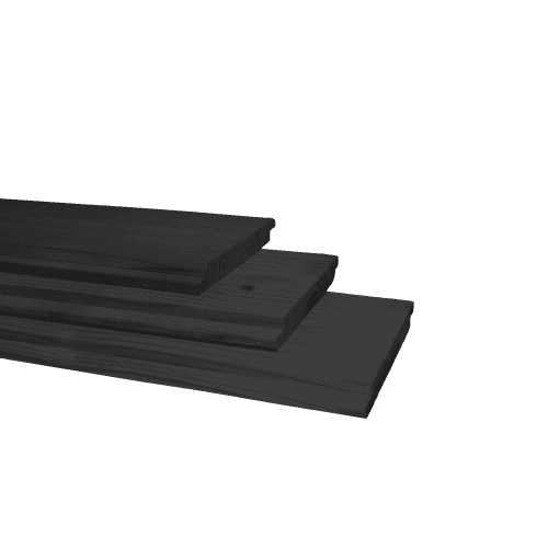 Vuren halfhouts rabat 1,8x19,5x300 zwart gedompeld