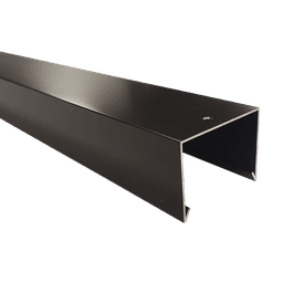 Aluminium afdekkap met sponning (5,1 cm) 4,5x6,1x179,5 cm zwart RAL9005 1