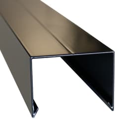 Aluminium afdekkap met sponning (5,1 cm) 4,5x6,1x179,5 cm zwart RAL9005 3