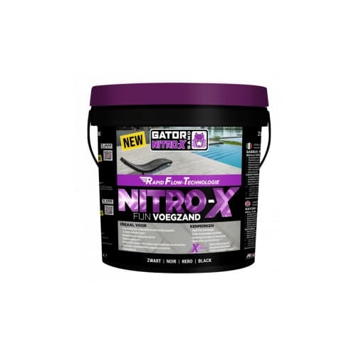 Gator Nitro X fijn 12,5 kg zwart