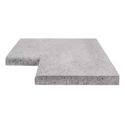 Schellevis Oudhollandse zwembadrand hoekstuk 100x100x5 cm grijs