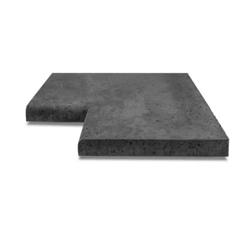 Schellevis Oudhollandse zwembadrand hoek rechts 100/60x40x5 cm carbon