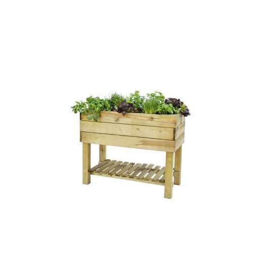 Minigarden robuust grenen 80x100x50 cm (HxBxD) groen geïmpregneerd
