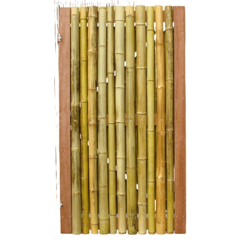Bamboedeur naturel extra op stalen frame 180x100 cm