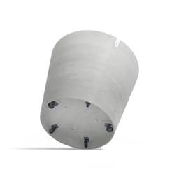 Ecopots Amsterdam wheels 100 pure white 100x100x87,5 cm 2