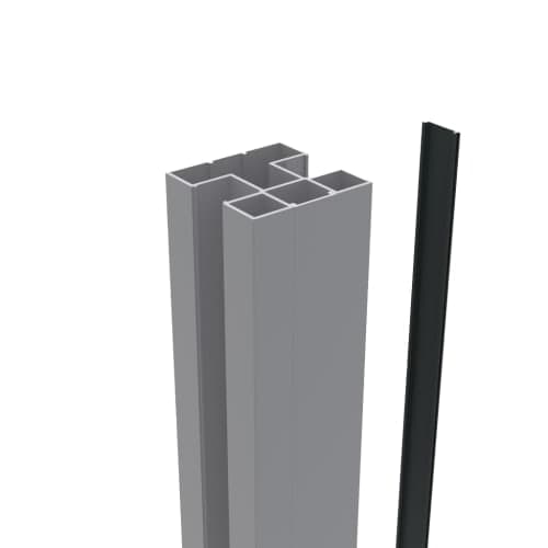 terras & trends Fence aluminium Klikprofiel 6x24 mm Lengte 234 cm RAL9005 tbv aluminium H paal lengte 190cm
