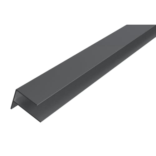 WEO aluminium essential gardenwall F-profiel 3,5x4,5x 300 cm dark grey