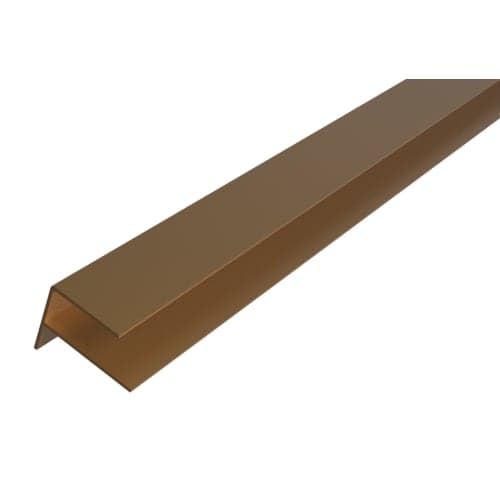 WEO aluminium essential gardenwall F-profiel 3,5x4,5x300 cm teak