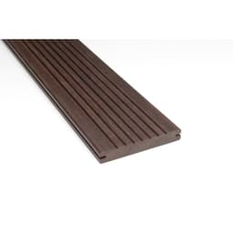 Bamboe terrasplank 2x14x186 cm dark chocolate 1 zijde standaard gegroefd 1 zijde vlak 1