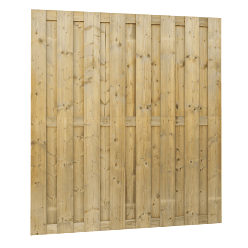 Jumboscherm geschaafd vuren 180x200 cm recht verticaal 18 planks