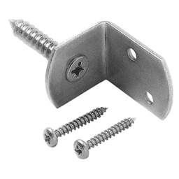 L-beslag RVS incl. 4 schroeven op kaart 2