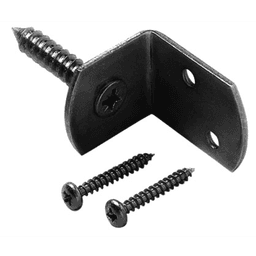 L-beslag zwart gepoedercoat incl. 4 schroeven op kaart 2