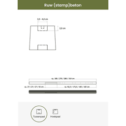 Betonpaal stampbeton 10x10x310 cm grijs tussenpaal 3