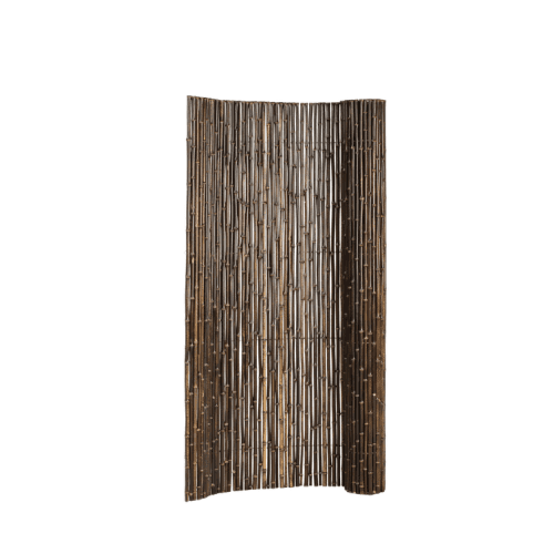 Bamboescherm op rol 180x180 cm zwart