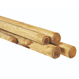 Ronde paal cilindrisch gefreesd 4x150 cm 1 gepunt 1 gekroond 2