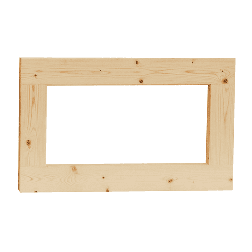 Vuren vast raam met helder glas 72x45 cm onbehandeld