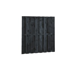 Geschaafd plankenscherm grenen 15 mm 180x180 cm recht zwart gedompeld (18 pl) 2