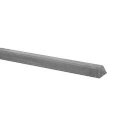 Betonpaal glad diamantkop 10x10x280 cm grijs eindpaal 2