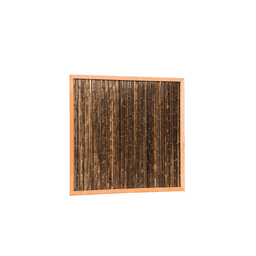 Bamboescherm zwarte bamboestokken in douglas frame 188x188 cm 2