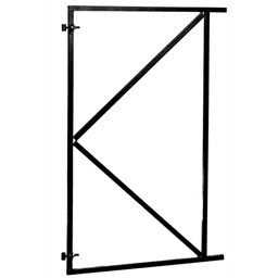 Verstelbaar stalen poortframe 100x155 cm zwart gecoat 2