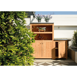 douglas dubbele buitenkeuken 168x109x56 cm 3 schappen en deuren 2