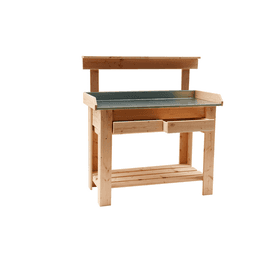 Tuinwerktafel douglas zinken blad 109x85x48 cm 1