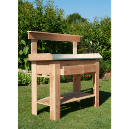 Tuinwerktafel douglas zinken blad 109x85x48 cm 2