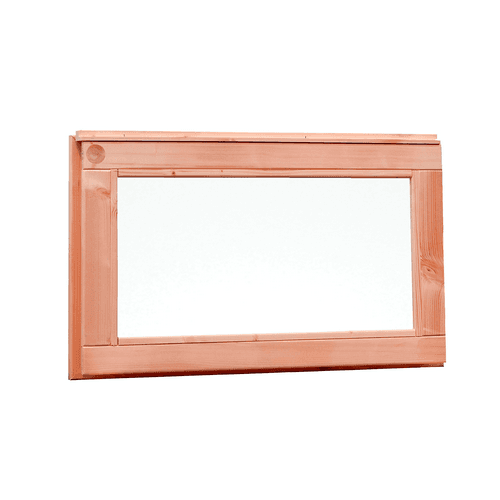 Douglas vast raam met melkglas 72x40 cm kleurloos geimpregneerd