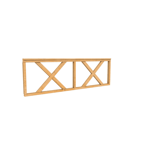 Douglas hekwerk type B met kruis 228,5x73 cm onbehandeld